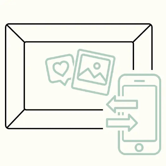 Add photos to frame from phone