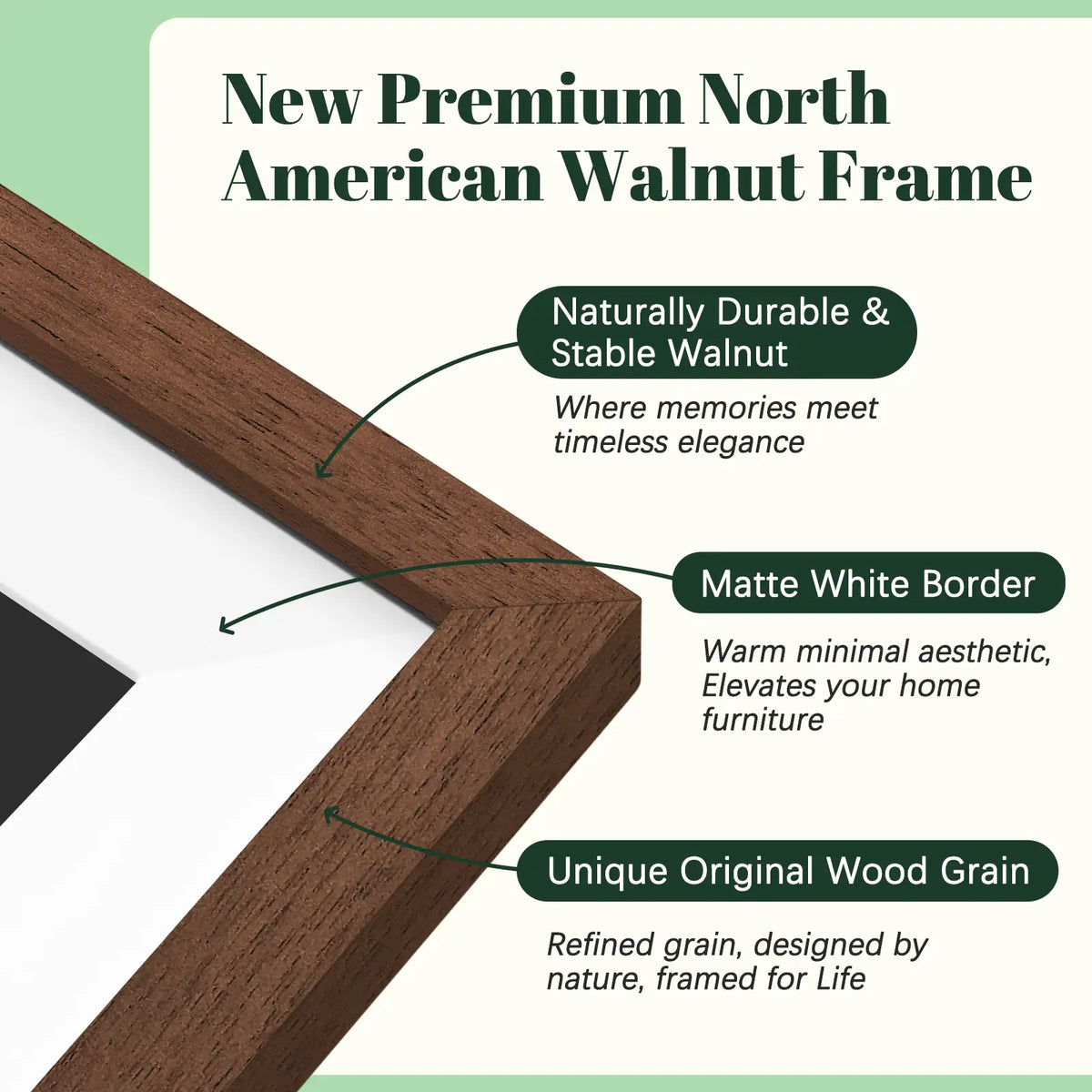 Frameo WiFi Digital Picture Frame 15.6" - Walnut Wood