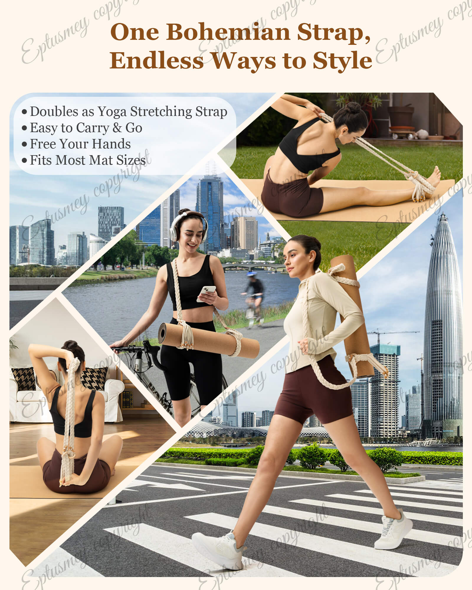 Yoga Mat Straps for Carrying