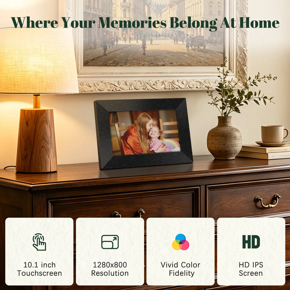Frameo WiFi Digital Picture Frame 10.1" - E3 Darkstar