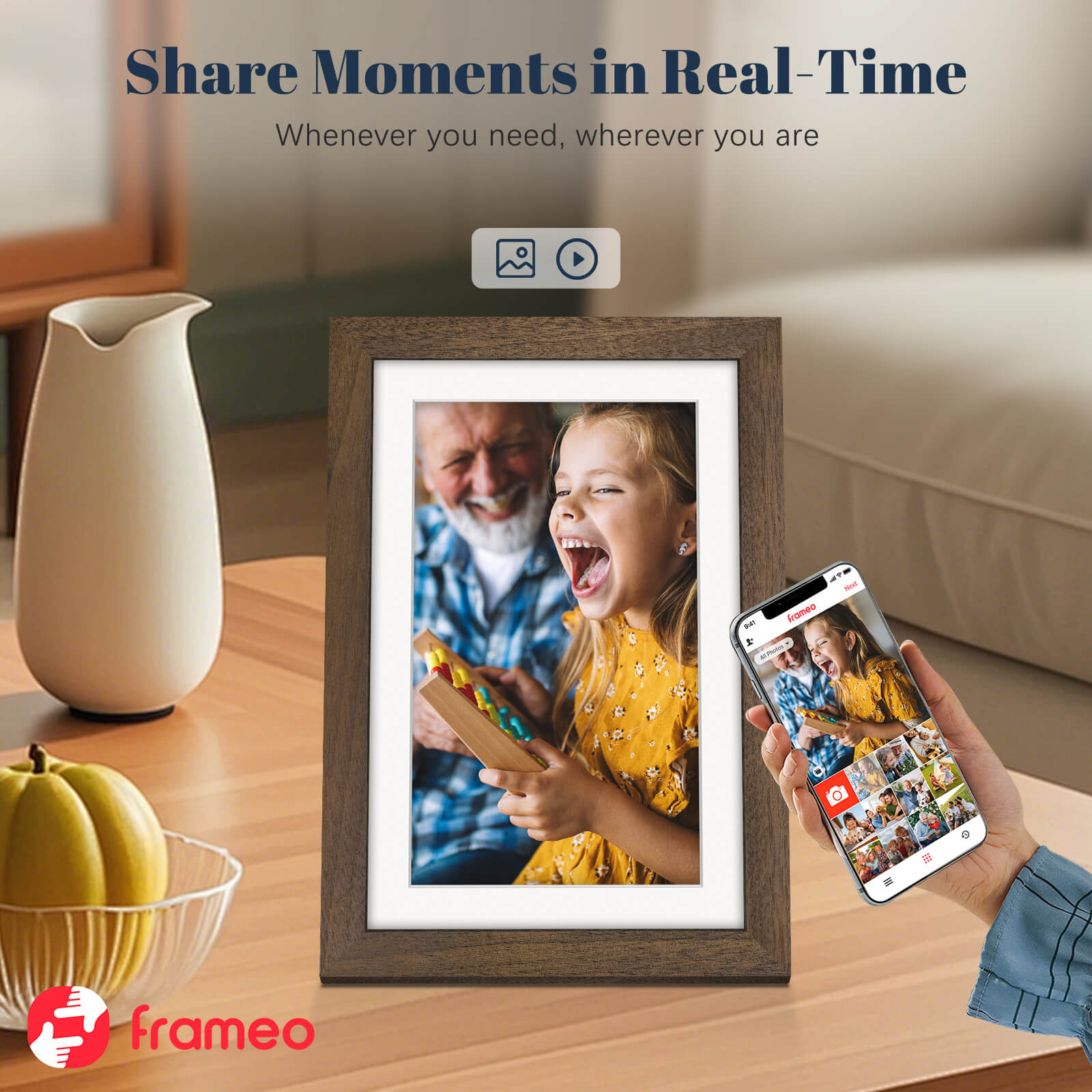 Eptusmey 10.1" Digital Photo Frame (Frameo)