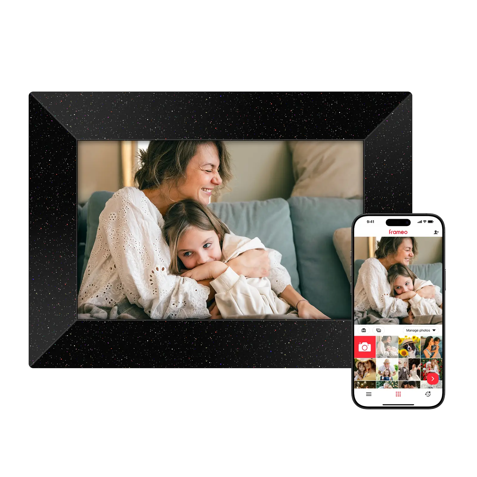 Frameo WiFi Digital Picture Frame 10.1" - E3 Darkstar